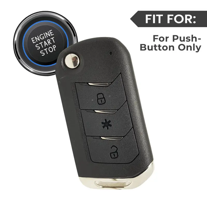 Keyzone Dual Leather Key Cover For Thar, Bolero, Scorpio, Xuv700, Xuv400, Xuv3x0, Xuv300, Tuv300, Marazzo 3 Button Flip Key (Push Button Start Models Only) (Kdl09) 2