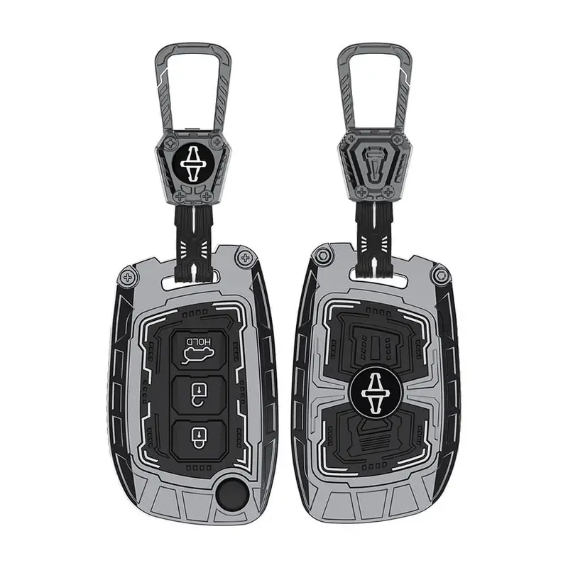 Keyzone Iron Core Series Key Cover Compatible For Hyundai I20, Creta, Venue, Tucson, Alcazar, Grand I10, Aura, Xcent, Exter 3 Button Flip Key(Ic10) 2
