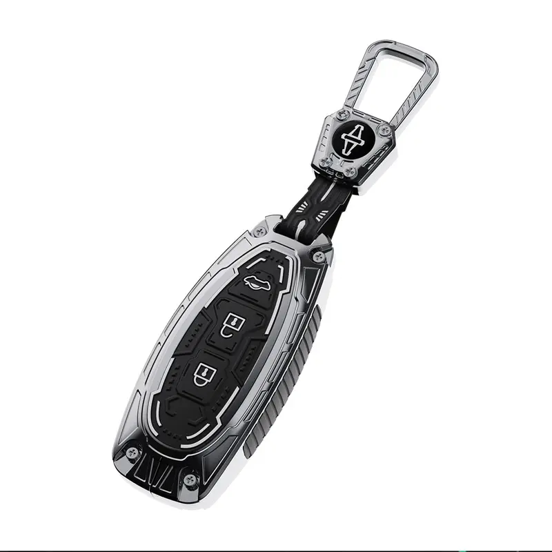 Keyzone Iron Core Series Key Cover Compatible For Suzuki Baleno, Ciaz, Ignis, Scross, Vitara Brezza, Toyota Urban Cruiser 3 Button Smart Key (Ic04) 1