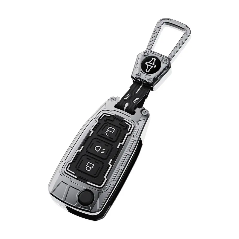 Keyzone Iron Core Series Key Cover Compatible For Tata Curvv, Nexon, Harrier, Altroz, Punch, Safari, Tigor, Tiago, Zest, Bolt 3 Button Flip Key(Ic29) 1