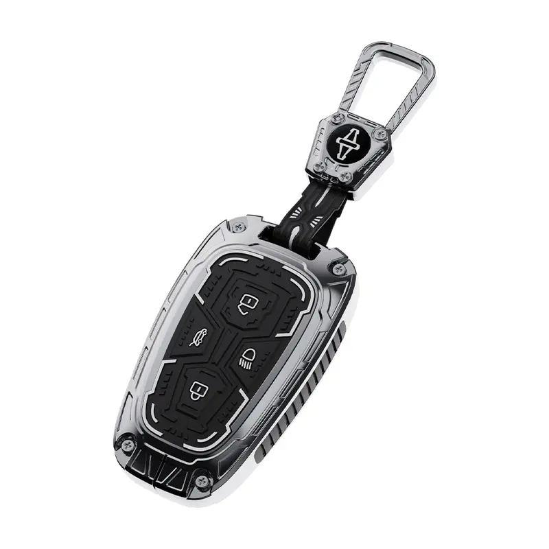 Keyzone Iron Core Series Key Cover Compatible For Tata Nexon, Harrier, Safari, Altroz, Punch, Tigor 4 Button Smart Key.(Ic08) 1