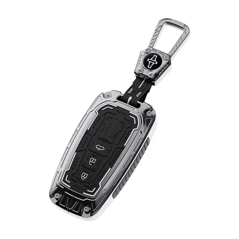 Keyzone Iron Core Series Key Cover Compatible For Toyota Fortuner, Legender, Innova Hycross, Land Cruiser 3 Button Smart Key(Ic18-3B) 1
