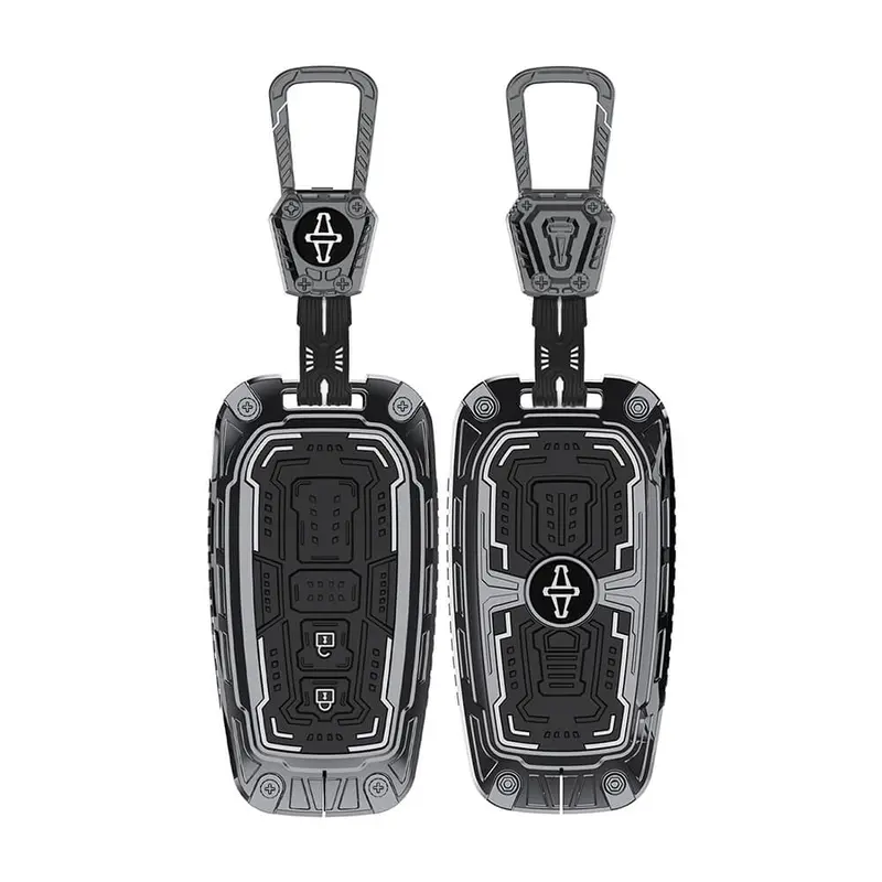 Keyzone Iron Core Series Key Cover Compatible For Toyota Innova Crysta, Innova Hycross, Hilux 2 Button Smart Key (Ic18-2B) 2