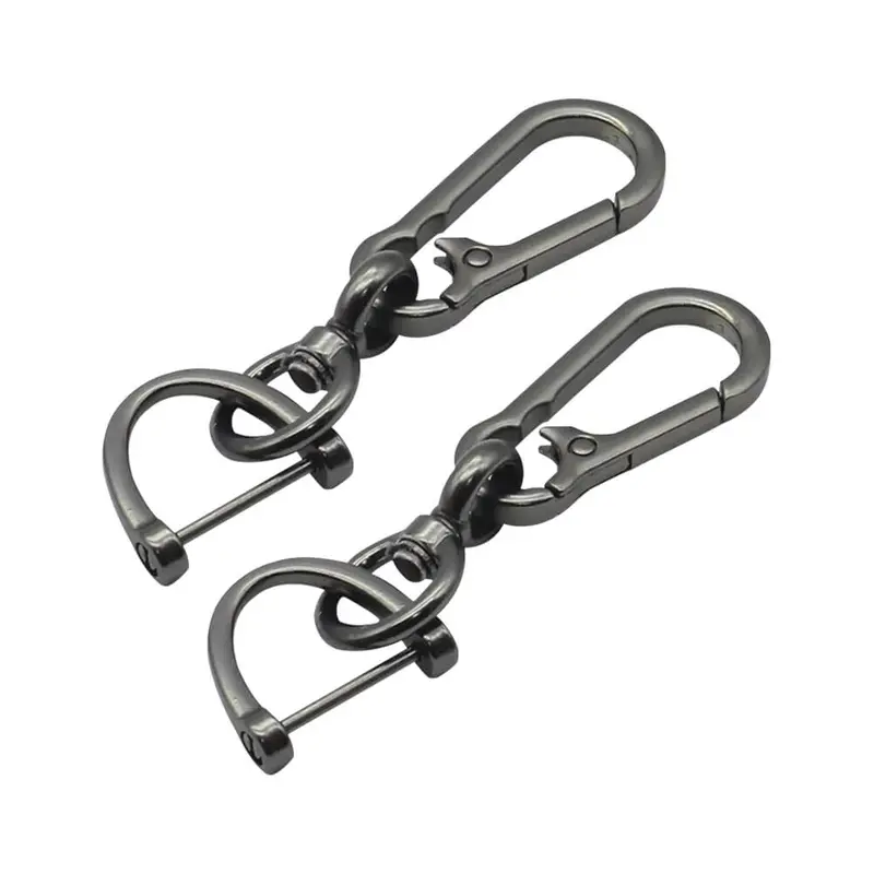 Keyzone Keychain For Men And Women, Heavy Duty Tactical Keychain, Zinc Alloy Car Key Holder, 360 Degree Rotatable With Belt Hook 2