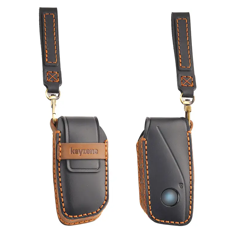 Keyzone Leather Key Cover For Bmw 2023 New 7 Series 740I 760I X1 X7 Xm Ix I7, X5 Smart Key (Kzl_Bmw2023) 1