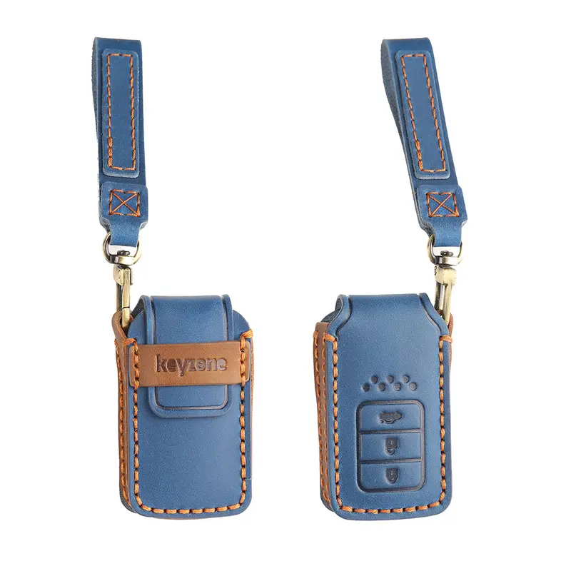 Keyzone Leather Key Cover For City, Accord, Amaze, Cr-V, Wr-V 3 Button Smart Key (Kzl24_3B) 2