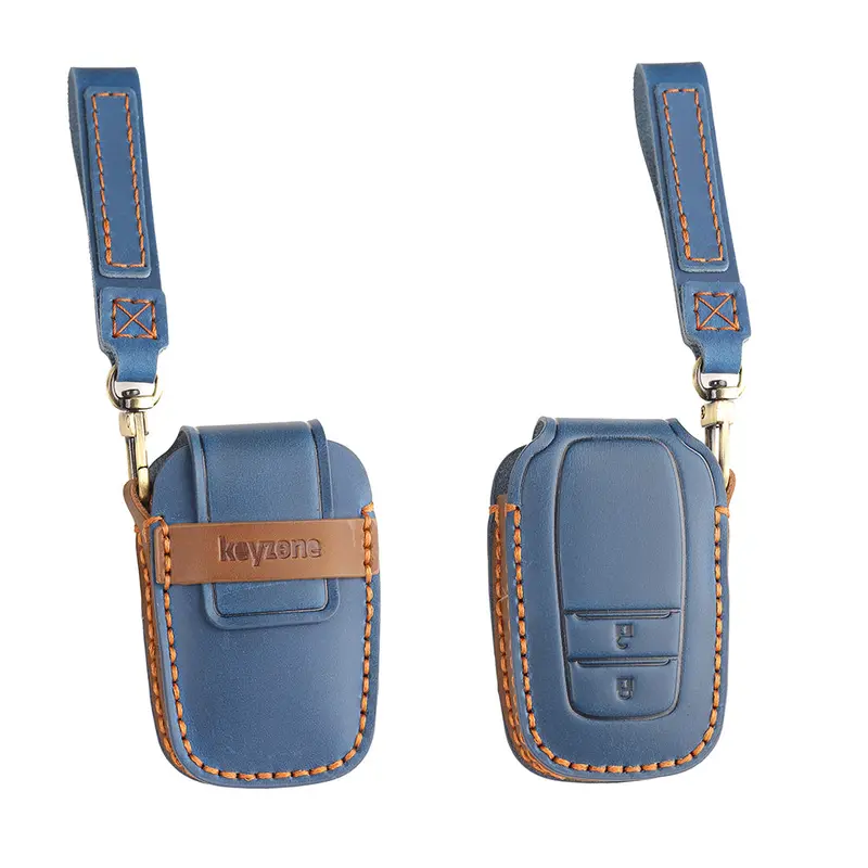 Keyzone Leather Key Cover For Innova Crysta, Innova Hycross, Hilux 2 Button Smart Key (Kzl18_2B) 2