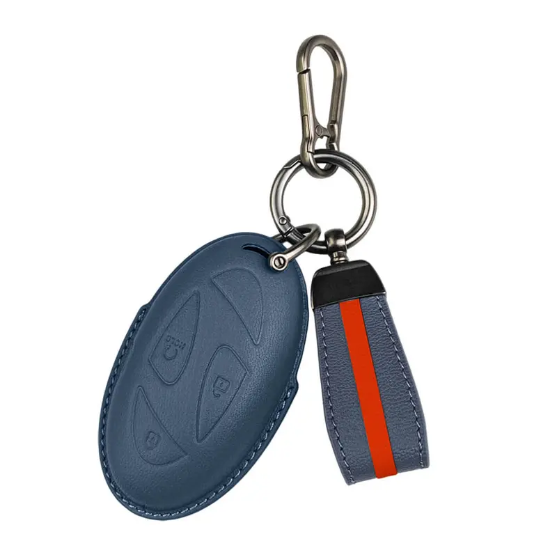 Keyzone Royal Leather Key Cover Compatible For Hyundai Venue N Line 3 Button Smart Key(Rl93) 2