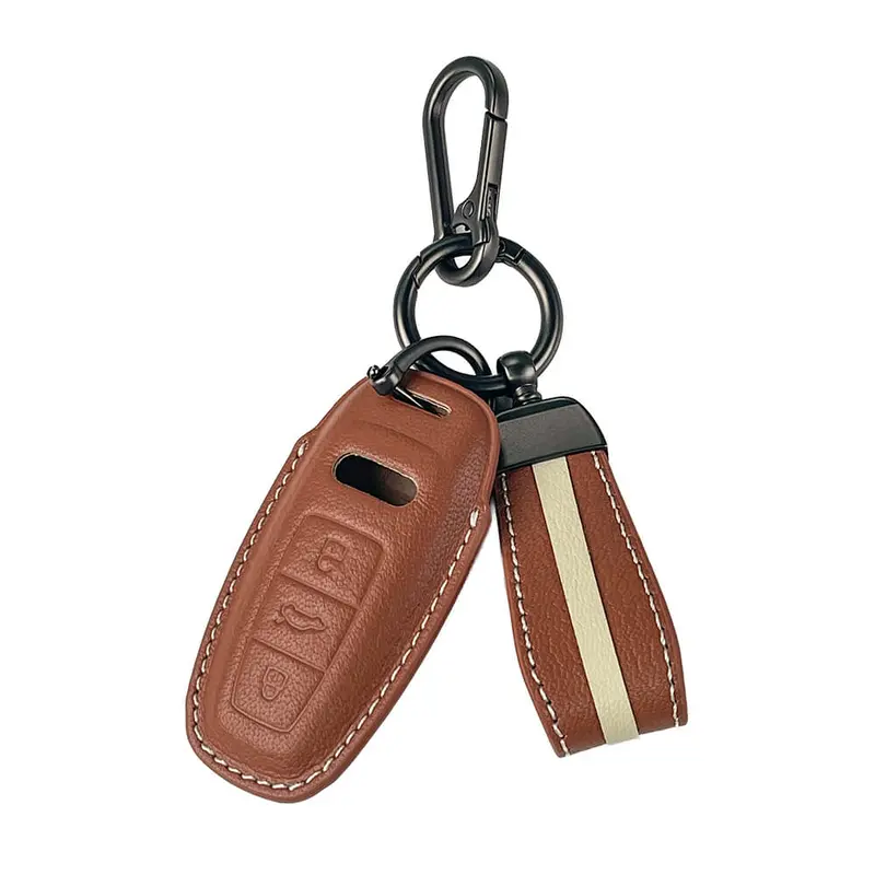 Keyzone Royal Leather Key Cover For Audi A6 A7 A8 E-Tron Q8 Sq8, A3 Q7 S3 S6 Sq7 Rs6 S7 Rs7 Smart Key (Rl82) 1