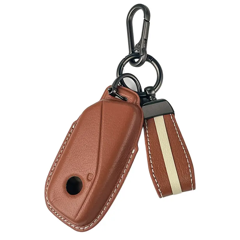 Keyzone Royal Leather Key Cover For Bmw 2023 Onwards 7 Series 740I 760I X1 X7 Xm Ix I7, X5 Smart Key (Rl83) 1