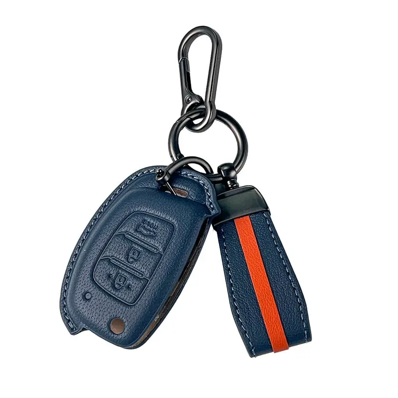 Keyzone Royal Leather Key Cover For I20, Creta, Venue, Tucson, Alcazar, Grand I10, Aura, Xcent, Exter Flip Key (Rl10) 1