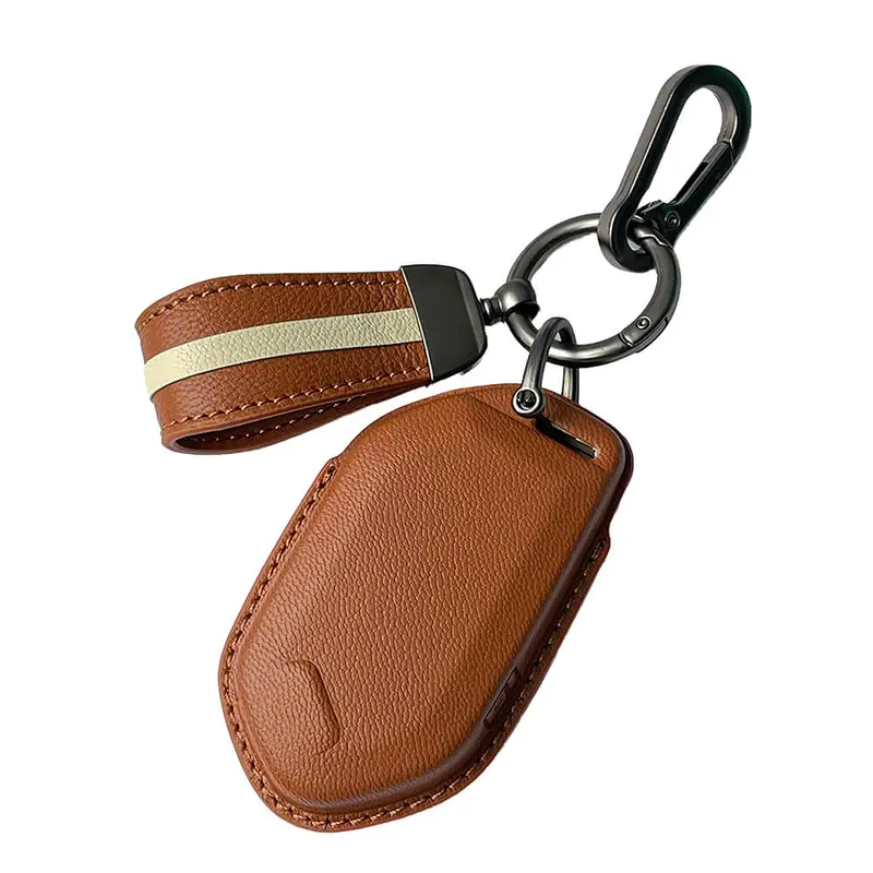 Keyzone Royal Leather Key Cover For Kia Seltos 2026, Syros, Seltos, Ev6, Ev9 Smart Key (Rl89) 2