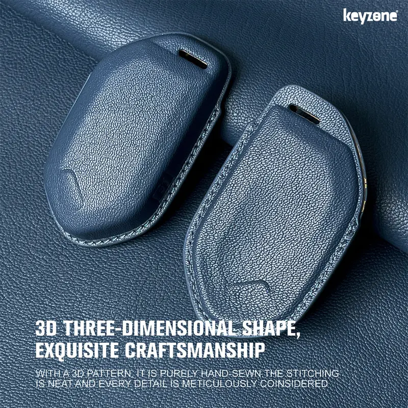 Keyzone Royal Leather Key Cover For Kia Seltos 2026, Syros, Seltos, Ev6, Ev9 Smart Key (Rl89) 3