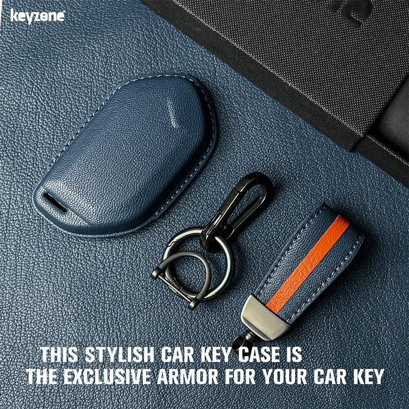 Keyzone Royal Leather Key Cover For Kia Seltos 2026, Syros, Seltos, Ev6, Ev9 Smart Key (Rl89) 4