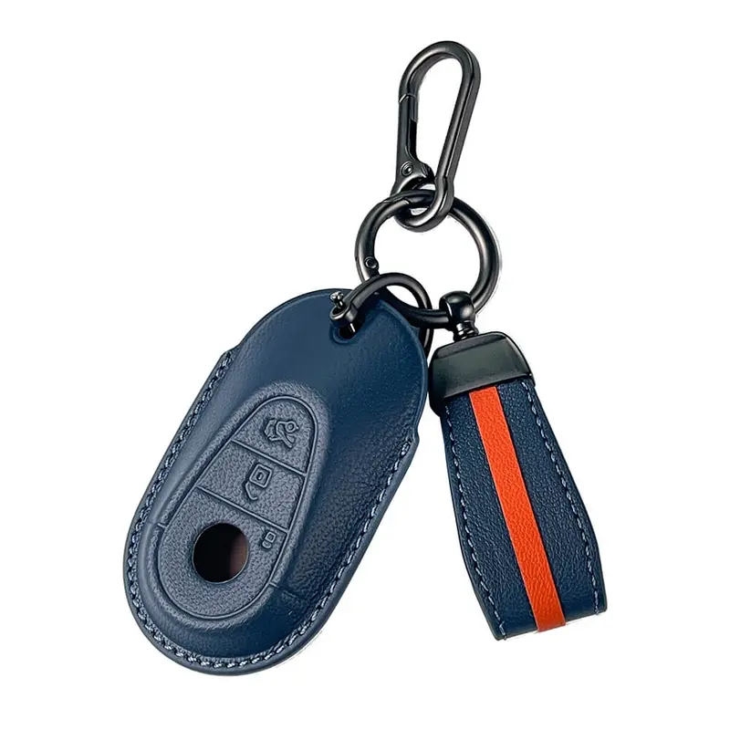 Keyzone Royal Leather Key Cover For Mercedes Benz S-Class G-Class E-Class 2022 Onwards 3 Button Smart Key (Rl71) 3