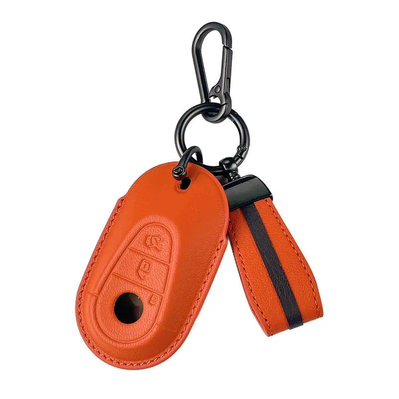 Keyzone Royal Leather Key Cover For Mercedes Benz S-Class G-Class E-Class 2022 Onwards 3 Button Smart Key (Rl71) 4