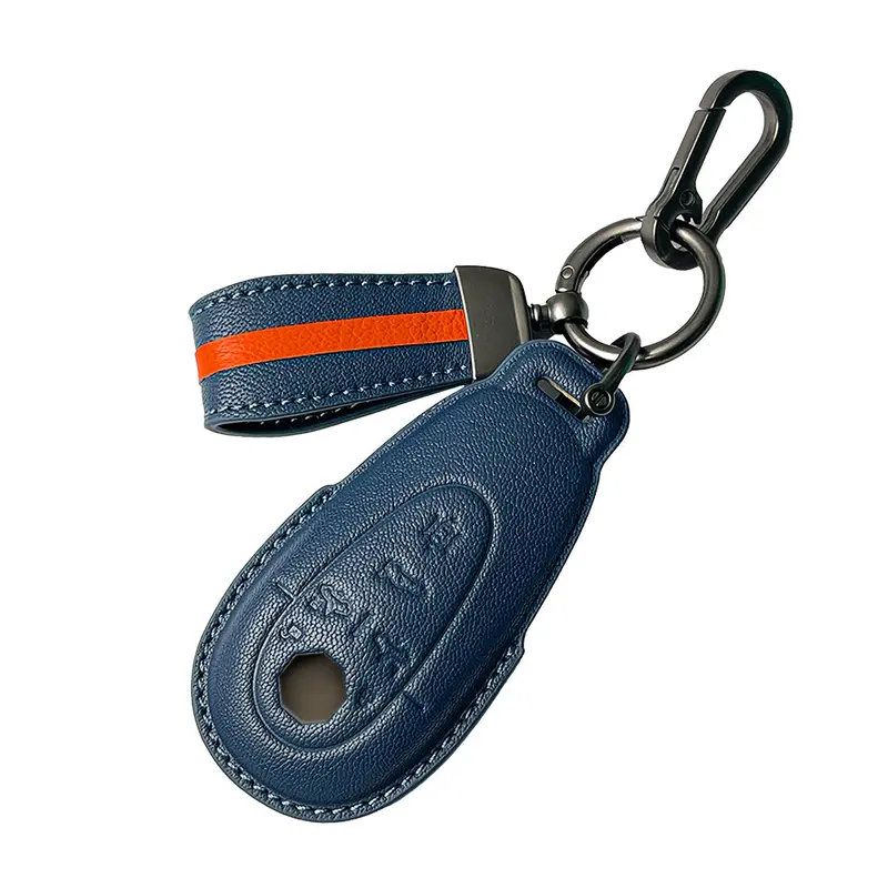 Keyzone Royal Leather Key Cover For Mg Cyberster Smart Key (Rl90) 1