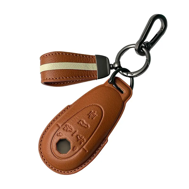 Keyzone Royal Leather Key Cover For Mg Cyberster Smart Key (Rl90) 2