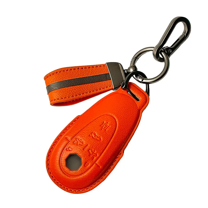 Keyzone Royal Leather Key Cover For Mg Cyberster Smart Key (Rl90) 3