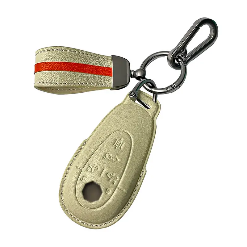 Keyzone Royal Leather Key Cover For Mg Cyberster Smart Key (Rl90) 4