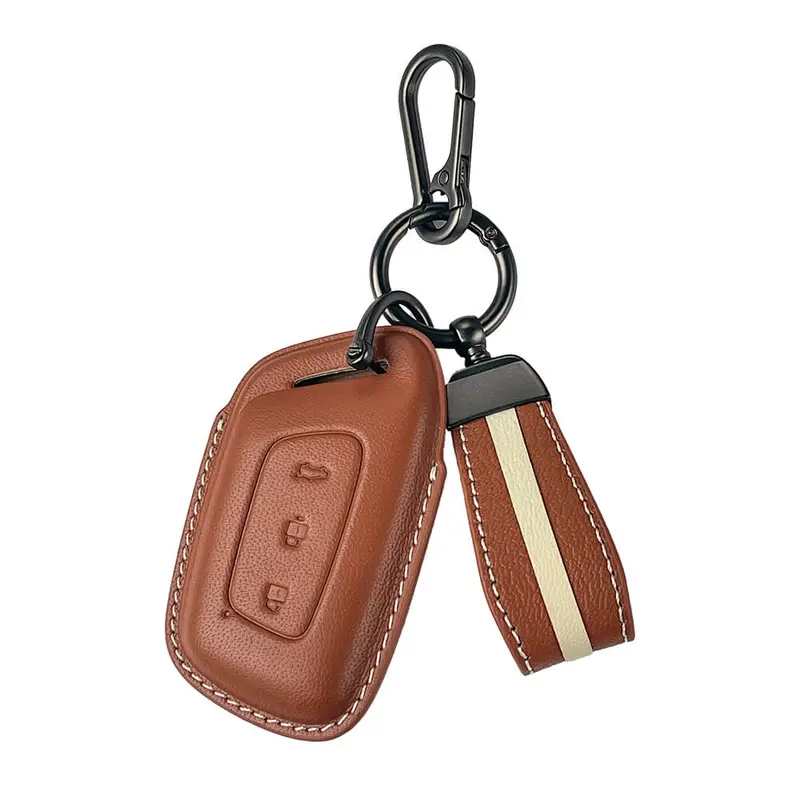 Keyzone Royal Leather Key Cover For Mg Hector, Windsor Ev 3 Button Smart Key (Rl64) 1
