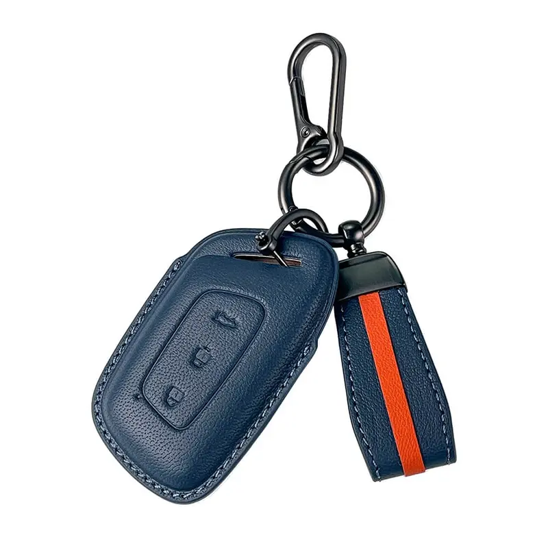 Keyzone Royal Leather Key Cover For Mg Hector, Windsor Ev 3 Button Smart Key (Rl64) 3