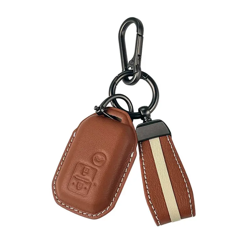 Keyzone Royal Leather Key Cover For Victoris, Dzire, Ertiga 3 Button Smart Key (Rl06) 1