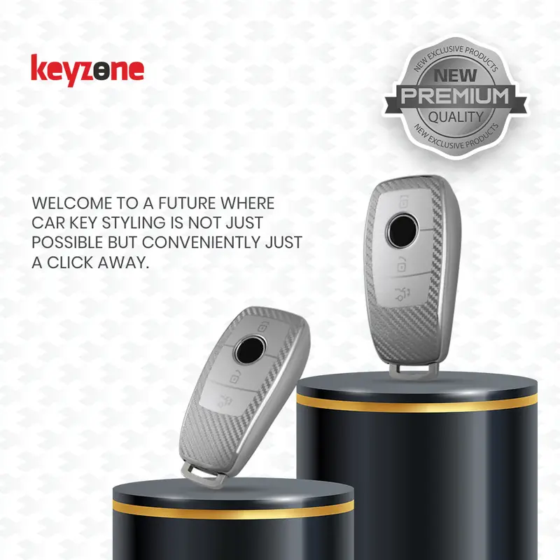 Keyzone Silverstar Tpu Key Cover & Keychain For E-Class S-Class A-Class C-Class G-Class 2020 Onwards New Smart Key(Ss70) 2