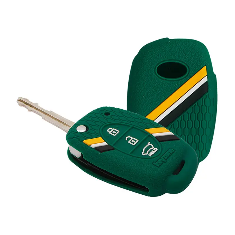 Keyzone Striped Key Cover – Mix Color Combo Offer (Buy 2 & Save) For Creta, I20, Venue, Tucson, Alcazar, Exter, Grand I10, Aura, Xcent Flip Key (Kzs-03) 14