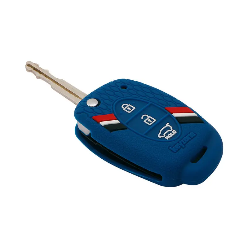 Keyzone Striped Key Cover – Mix Color Combo Offer (Buy 2 & Save) For Creta, I20, Venue, Tucson, Alcazar, Exter, Grand I10, Aura, Xcent Flip Key (Kzs-03) 20