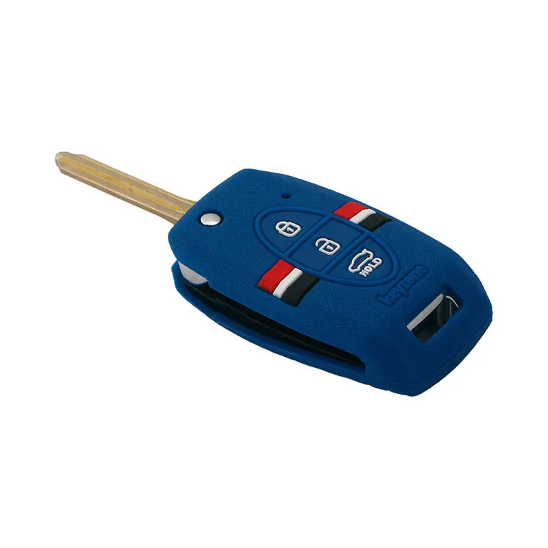Keyzone Striped Key Cover – Mix Color Combo Offer (Buy 2 & Save) For Seltos, Sonet, Carens 3 Button Flip Key (Kzs-08) 17