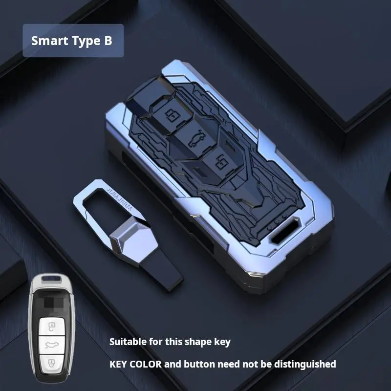 Keyzone Trf Series Key Cover For Audi 2018-2022 A6 A7 A8 E-Tron Q8 Sq8, 2020 2021 2022 A3 Q7 S3 S6 Sq7 Rs6 S7 Rs7 Smart Key (Trf82) 2