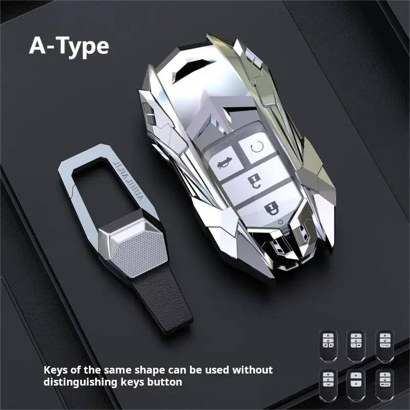 Keyzone Trf Series Key Cover For City, Civic, Jazz, Amaze, Brio, Br-V, Cr-V, Wr-V, Mobilio Smart Key (Trf24_Wb) 1