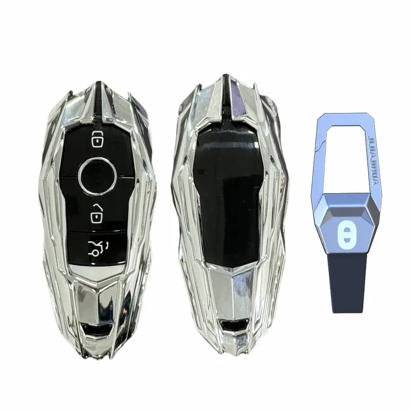 Keyzone Trf Series Key Cover For E-Class S-Class A-Class C-Class G-Class 2020 Onwards 4 Button Smart Key (Trf70_Wb) 1