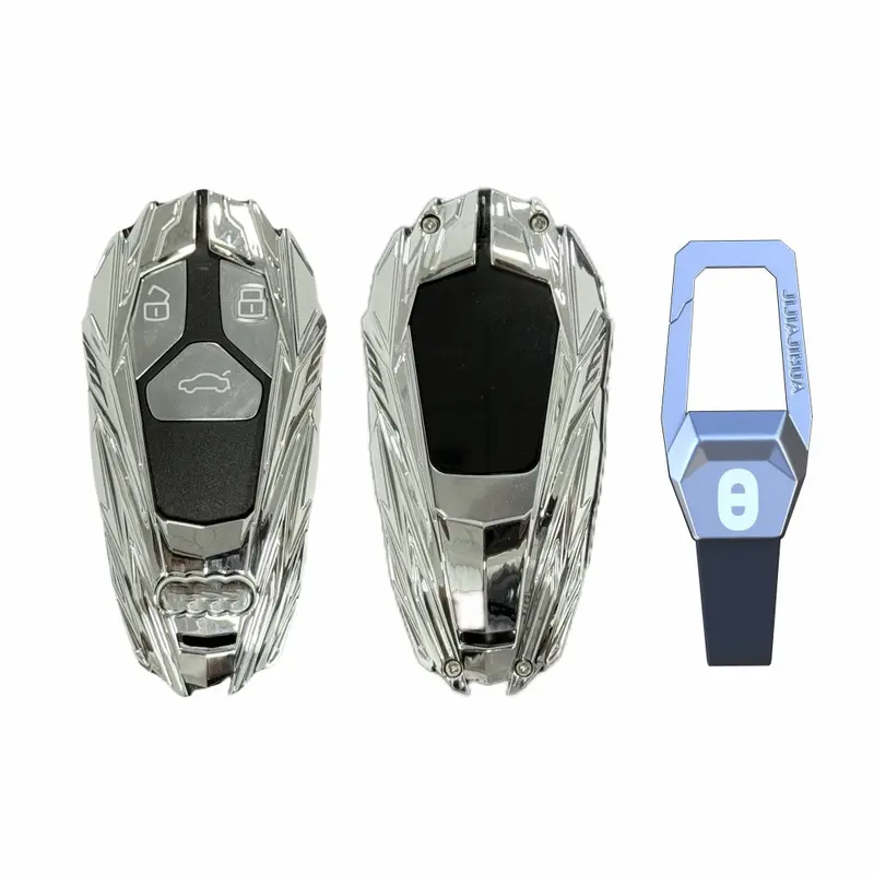 Keyzone Trf Series Key Cover For Q5, A5, A8, Q7, A4, A6 3 Button Smart Key (Trf47_Wb) 1