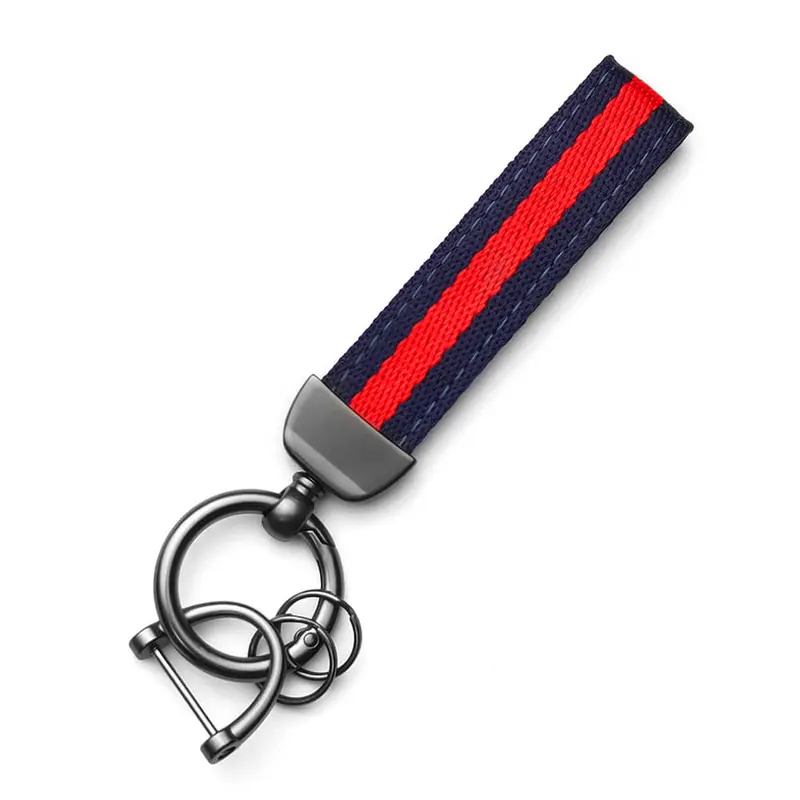 Keyzone Unisex Fabric Striped Keychain Keyring Keyholder For Car Keys (Kr03) 1