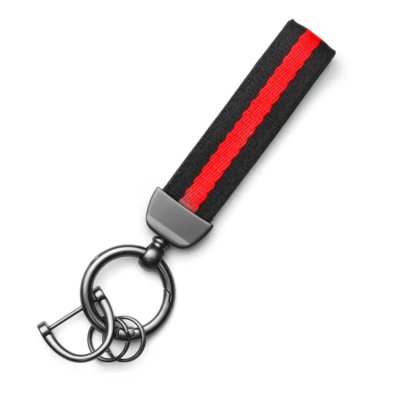 Keyzone Unisex Fabric Striped Keychain Keyring Keyholder For Car Keys (Kr03) 3