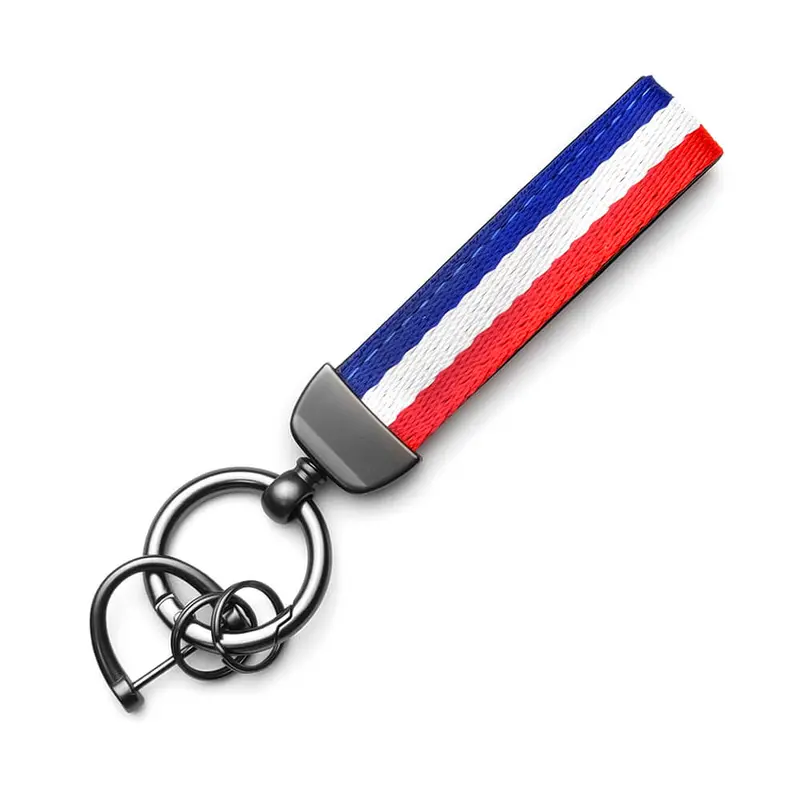 Keyzone Unisex Fabric Striped Keychain Keyring Keyholder For Car Keys (Kr03) 6