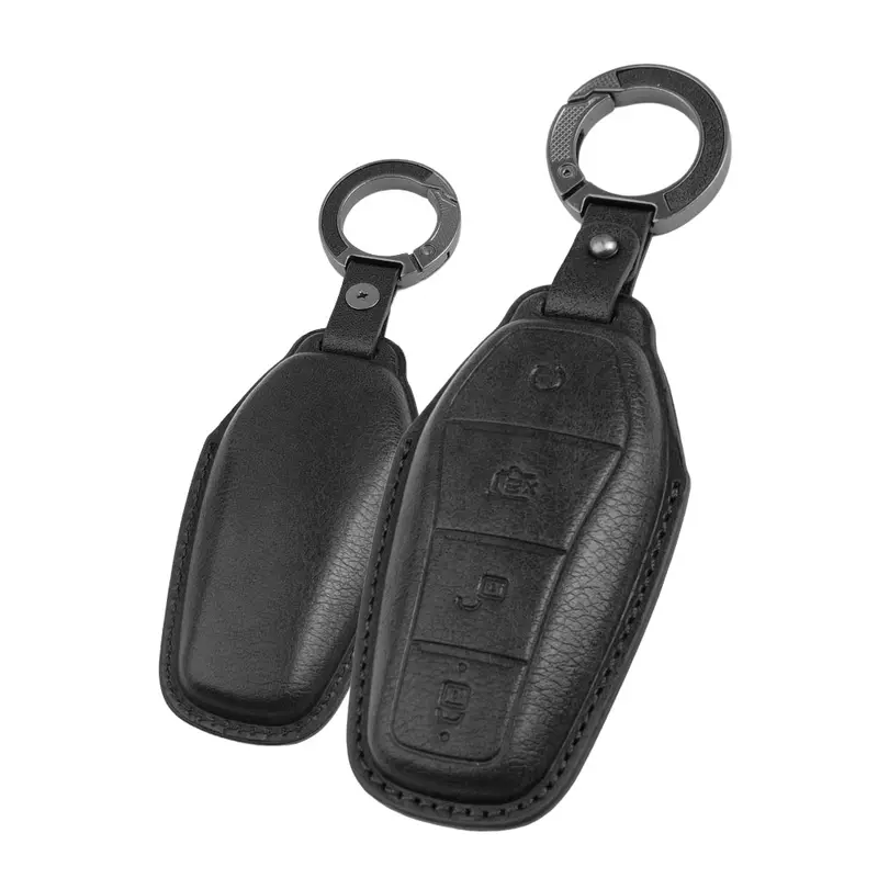 Keyzone Vintage Leather Key Cover Compatible For Byd Seal, Atto3 4 Button Smart Key (Vl85) 1