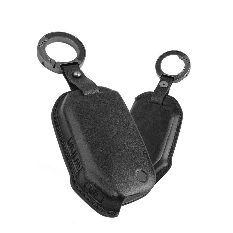Keyzone Vintage Leather Key Cover Compatible For Kia Seltos, Sonet, Carens, Carens Clavis 3 Button Flip Key (Vl78) 1