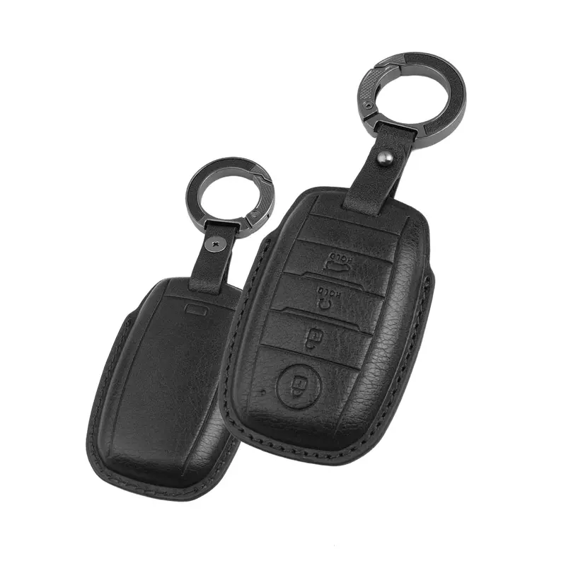 Keyzone Vintage Leather Key Cover Compatible For Seltos, Sonet, Carens, Seltos X-Line 4 Button Smart Key (Vl61) 1