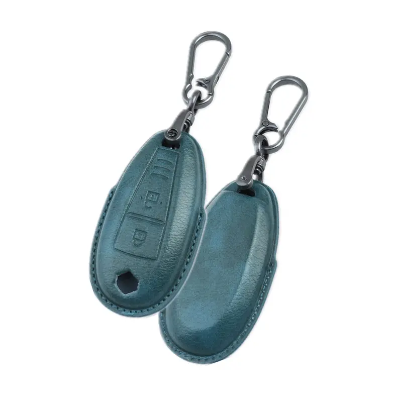 Keyzone Vintage Leather Key Cover Compatible For Suzuki Baleno, Ciaz, Ignis, Scross, Vitara Brezza 3 Button Smart Key(Vl04) 2