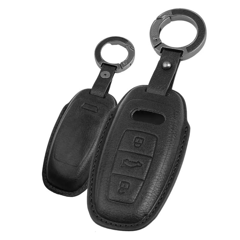 Keyzone Vintage Leather Key Cover For Audi A6 A7 A8 E-Tron Q8 Sq8 A3 Q7 S3 S6 Sq7 Rs6 S7 Rs7 Smart Key (Vl82) 1
