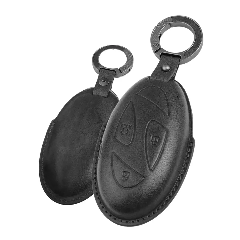 Keyzone Vintage Leather Key Cover For Hyundai Venue N Line 3 Button Smart Key (Vl93) 1