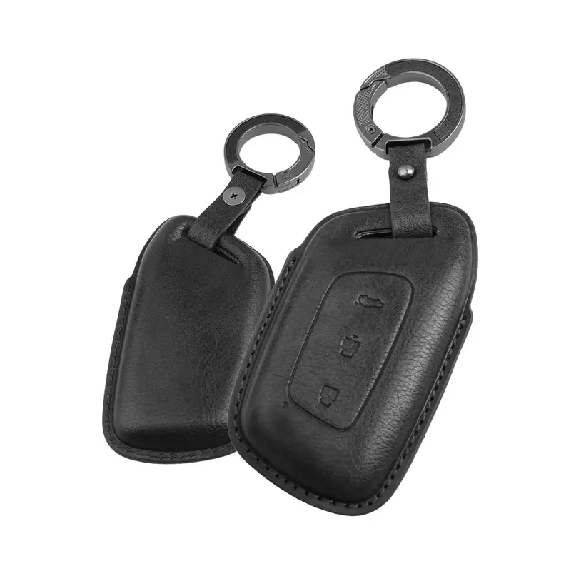 Keyzone Vintage Leather Key Cover For Mg Hector, Windsor Ev 3 Button Smart Key (Vl64) 1