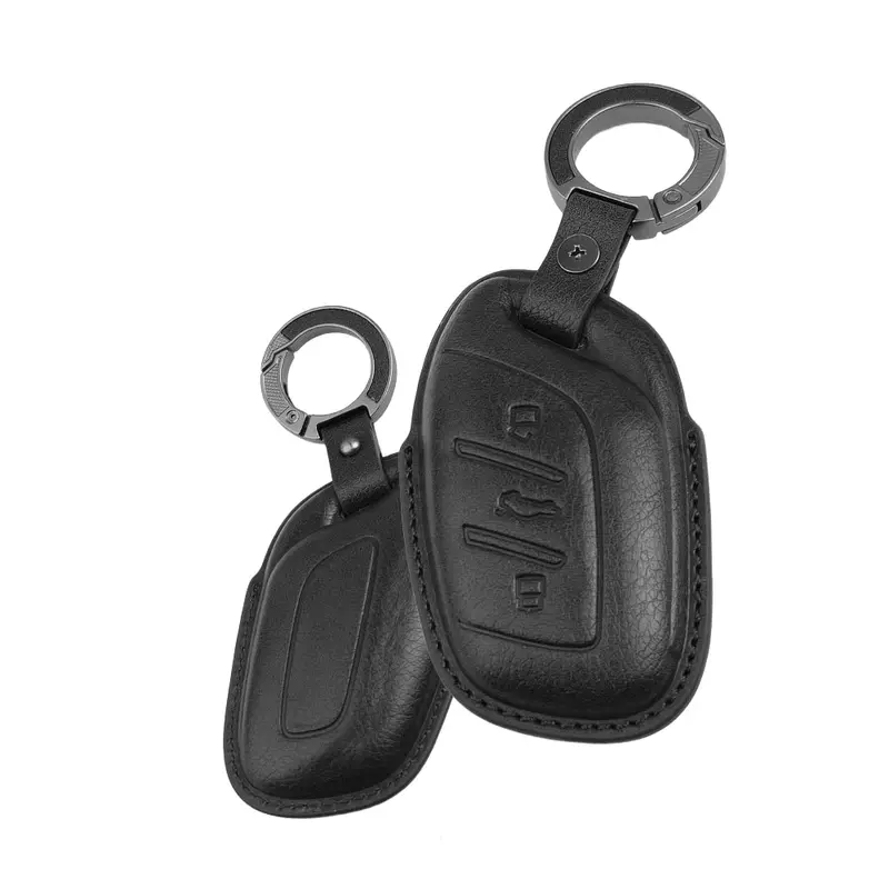 Keyzone Vintage Leather Key Cover For Mg Zs Ev, Astor 3 Button Smart Key (Vl65) 1