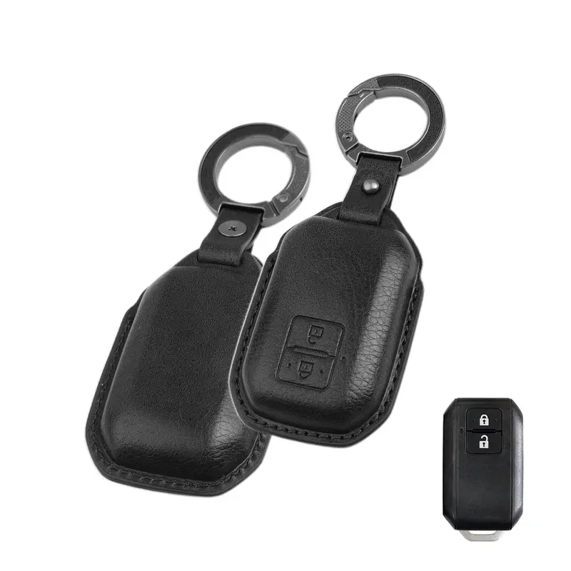 Keyzone Vintage Leather Key Cover For Suzuki Victoris, Swift, Dzire, Baleno, Ertiga, Grand Vitara, Brezza, Fronx, Jimny Xl6, Ignis, Toyota Glanza, Urban Cruiser Hyryder, Rumion 2 Button Smart Key(Vl05) 1