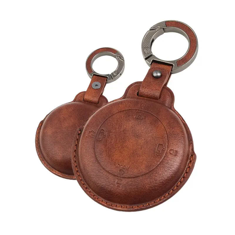 Keyzone Vintage Leather Key Cover For Tata Harrier Ev Smart Key (Vl94) 3
