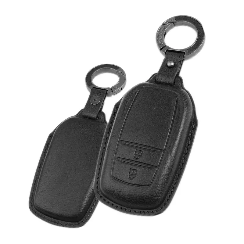 Keyzone Vintage Leather Key Cover For Toyota Innova Crysta, Innova Hycross, Hilux 2 Button Smart Key(Vl18-2B) 1