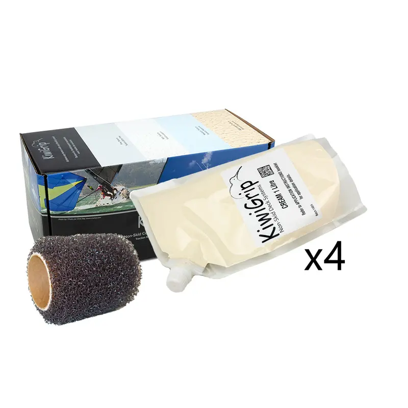 Kiwigrip 4 - 1 Liter Pouches - Cream W/4" Roller [Kg-4Cp-R] 1